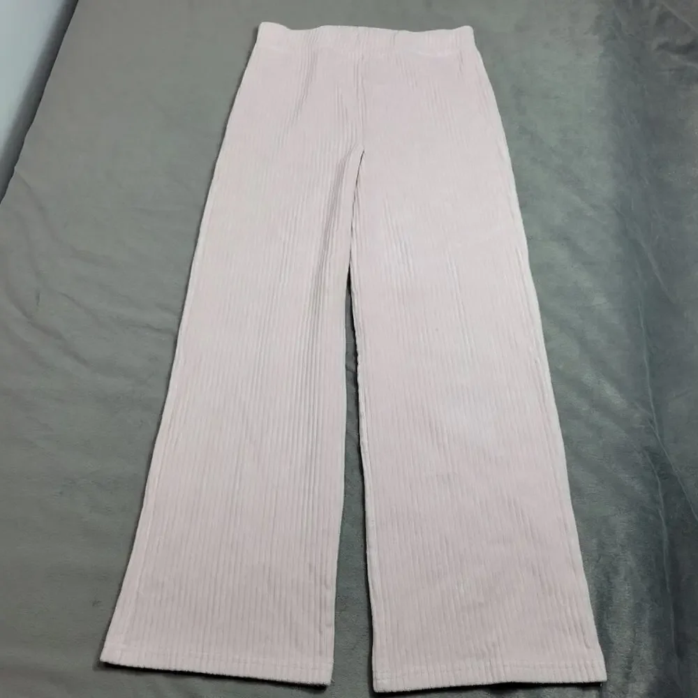 OshKosh Sweatpants Girls Size 12 Pink Corduroy Straight Slight Flare Comfy Pants